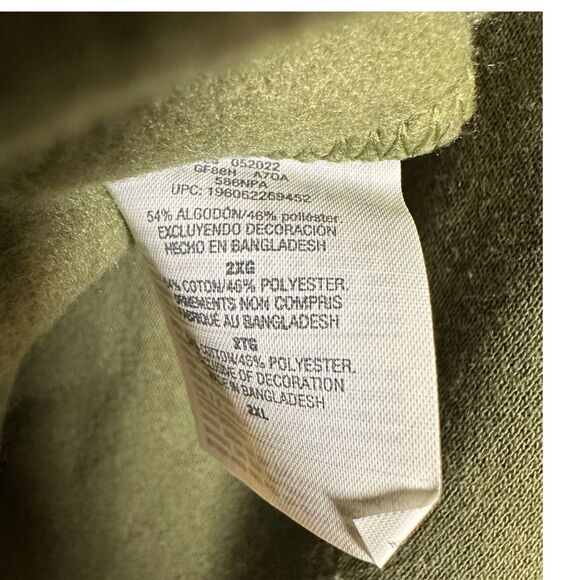 Champion Olive Green Camo Graphic Crew Neck Sweatshirt Men's Size 2XL - Picture 5 of 6